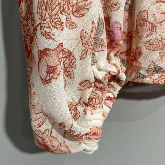 Lauren Conrad Women's Floral Sheer Front Tie Cardigan Cover Up Boho One Size - Picture 4 of 10